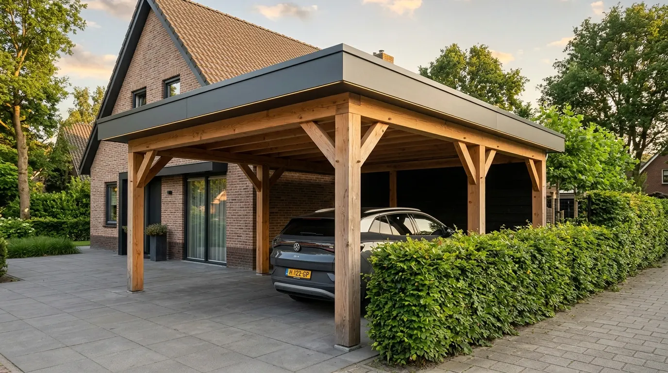 Aan de woning